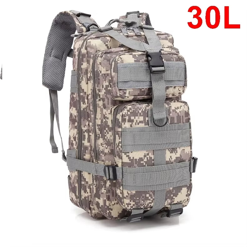 30/50L Tactical Backpacks for Men - Outdoor Survival and Travel 3P Assault Pack, EDC Molle Hiking, Trekking, and Hunting Bag