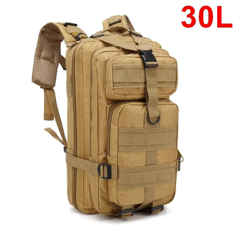 30/50L Tactical Backpacks for Men - Outdoor Survival and Travel 3P Assault Pack, EDC Molle Hiking, Trekking, and Hunting Bag