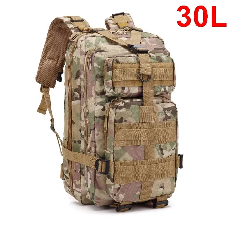 30/50L Tactical Backpacks for Men - Outdoor Survival and Travel 3P Assault Pack, EDC Molle Hiking, Trekking, and Hunting Bag