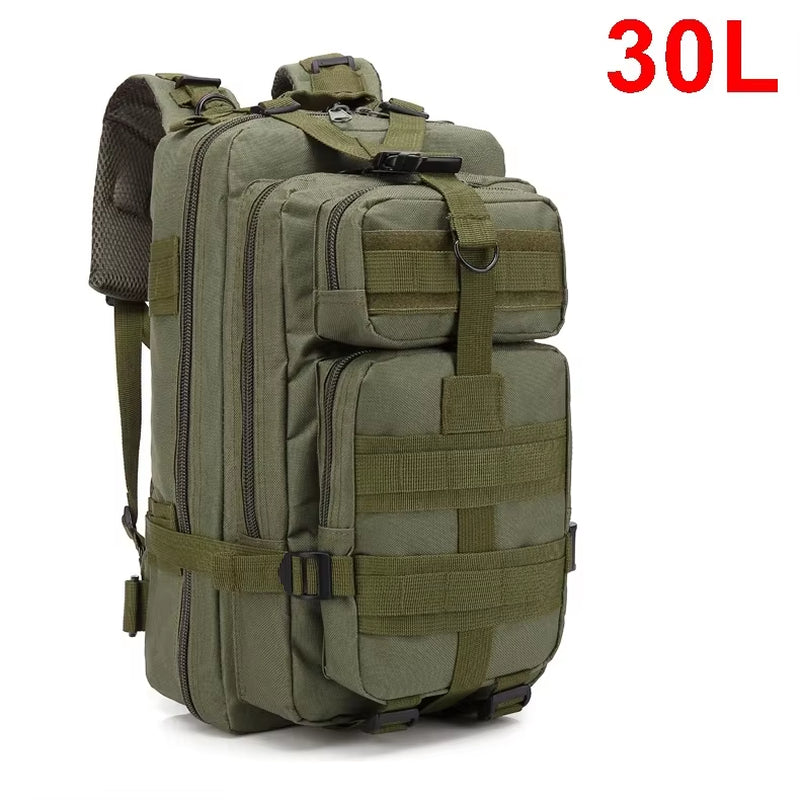 30/50L Tactical Backpacks for Men - Outdoor Survival and Travel 3P Assault Pack, EDC Molle Hiking, Trekking, and Hunting Bag