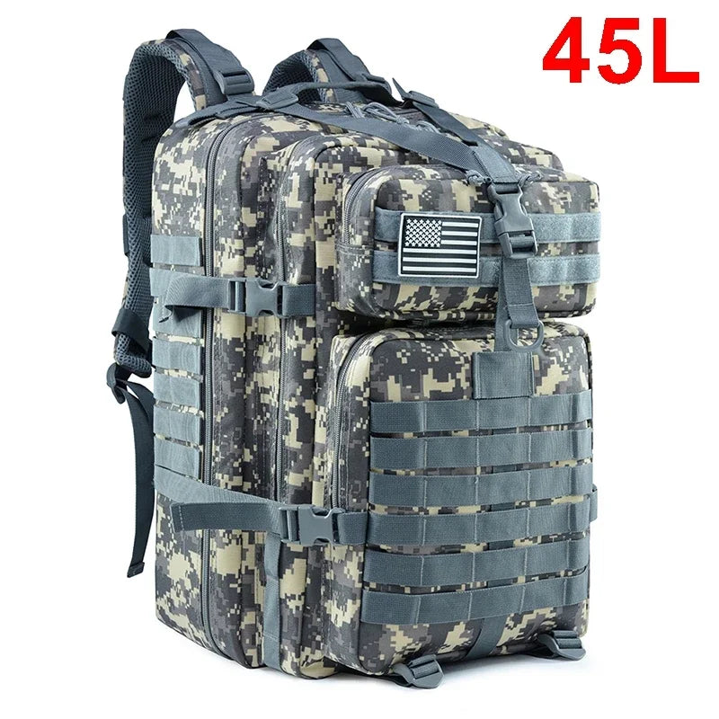 30/50L Tactical Backpacks for Men - Outdoor Survival and Travel 3P Assault Pack, EDC Molle Hiking, Trekking, and Hunting Bag