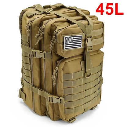 30/50L Tactical Backpacks for Men - Outdoor Survival and Travel 3P Assault Pack, EDC Molle Hiking, Trekking, and Hunting Bag