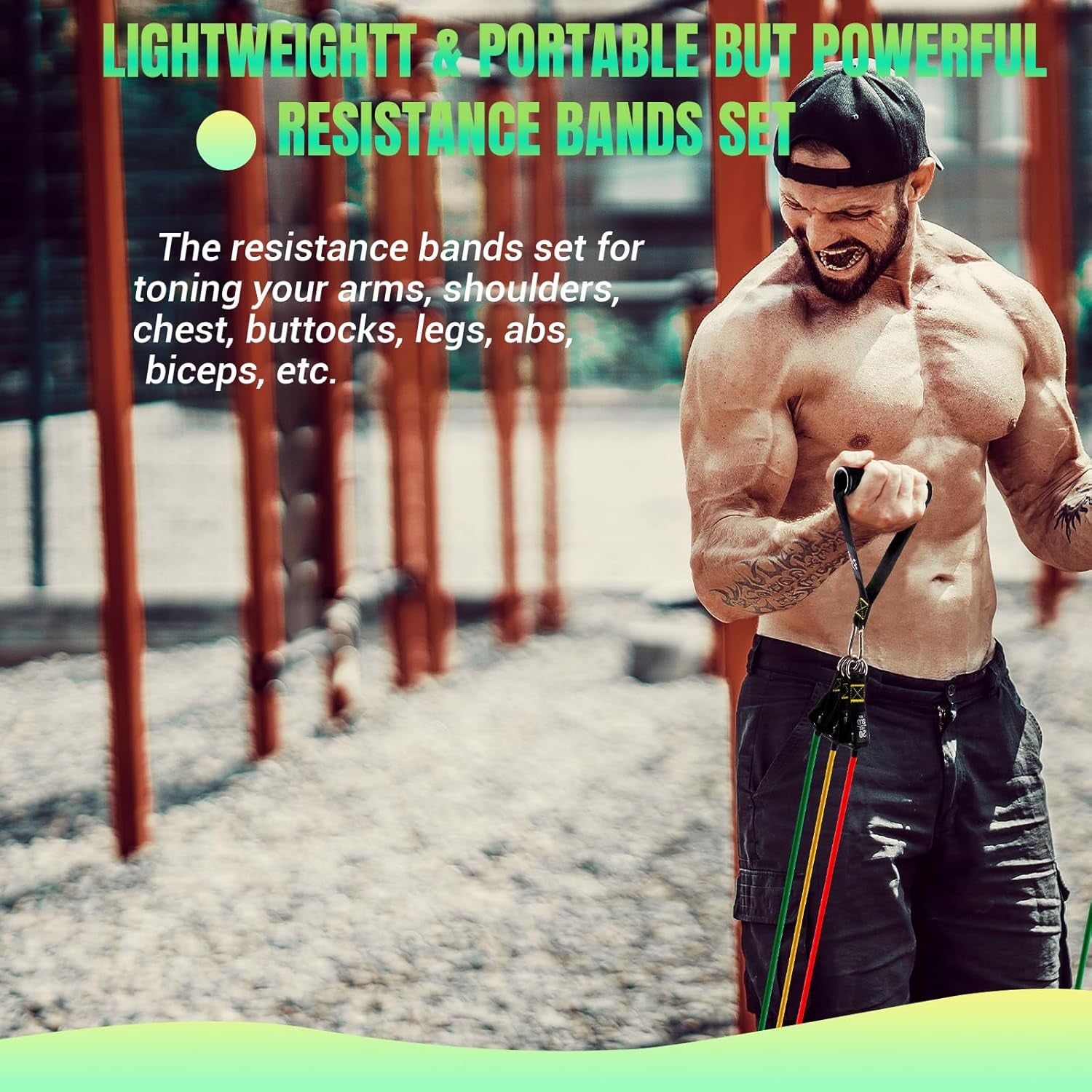 Get Fit at Home! 💪 Resistance Bands Set with Yellow Handles - Perfect for Workouts, Physical Therapy & More! 🏋️‍♀️ #HomeGym #FitnessJourney