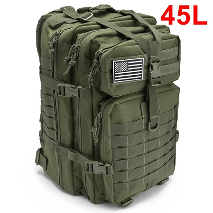 30/50L Tactical Backpacks for Men - Outdoor Survival and Travel 3P Assault Pack, EDC Molle Hiking, Trekking, and Hunting Bag