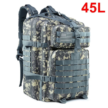 30/50L Tactical Backpacks for Men - Outdoor Survival and Travel 3P Assault Pack, EDC Molle Hiking, Trekking, and Hunting Bag